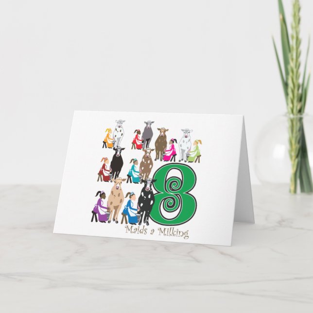 Cartes Pour Fêtes Annuelles Traite de 8 domestiques (Devant)
