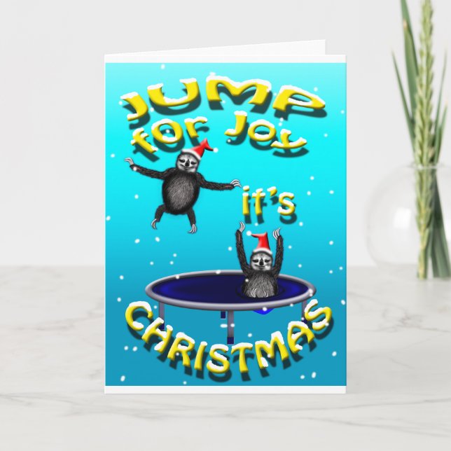Cartes Pour Fêtes Annuelles trampoline paresse ses noël (Devant)