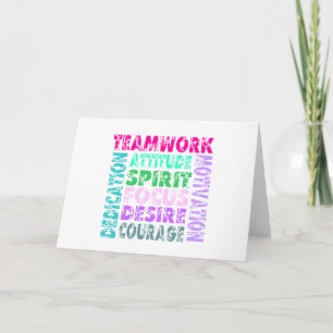Cartes Pour Fêtes Annuelles Travail d'équipe de VolleyChick