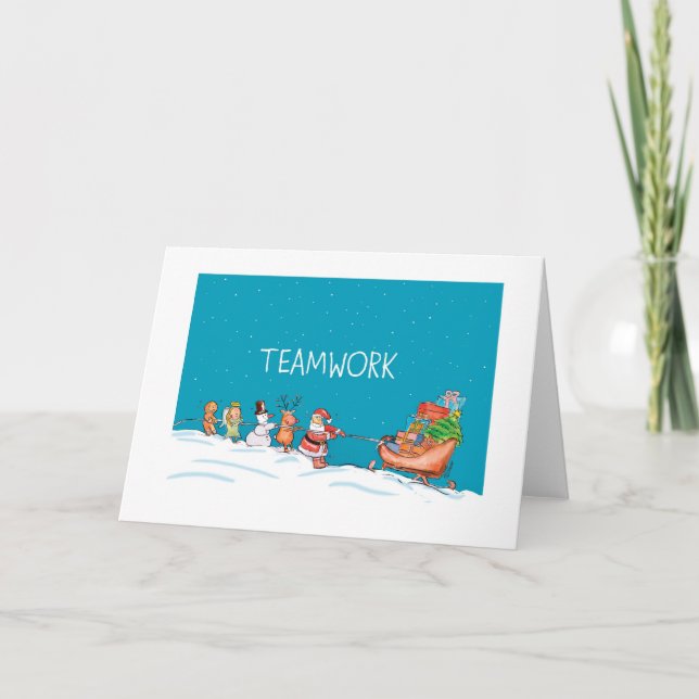 Cartes Pour Fêtes Annuelles Travail d'équipe - Noël - 2013 (Devant)