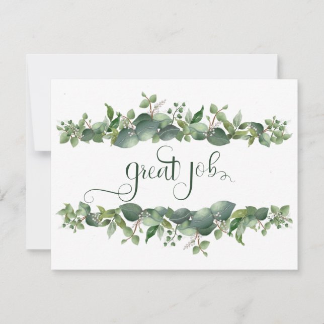 Cartes Pour Fêtes Annuelles Travail excellent Travail dur Fleurs florales (Devant)