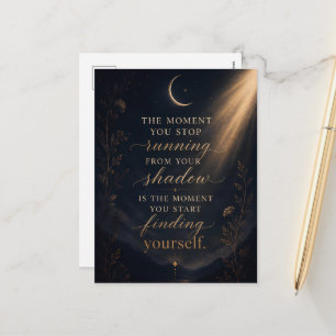 Cartes Pour Fêtes Annuelles Travail sur l'ombre de soi Art Lune Or