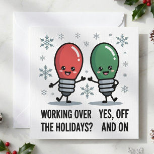Cartes Pour Fêtes Annuelles Travailler Pendant Les Fêtes De Noël Blague Drôle 