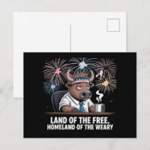 Travailleur de bureau buffle patriotique drôle et