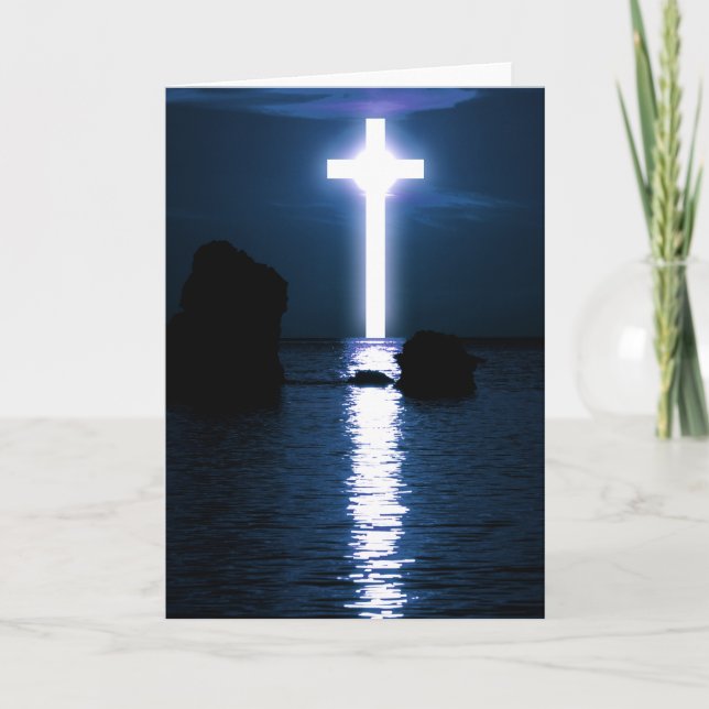 Cartes Pour Fêtes Annuelles Traverser L'Eau Soir Coucher De Soleil Pâques Vide (Devant)