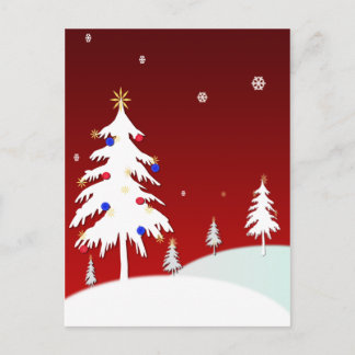 Cartes Pour Fêtes Annuelles Trees de White Christmas
