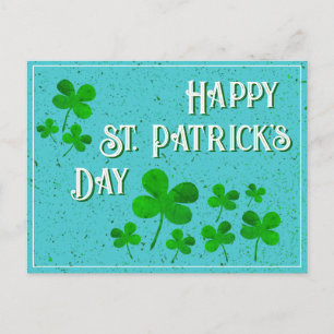 Cartes Pour Fêtes Annuelles Trèfle vert Shamrock Joyeuse Saint-Patrick