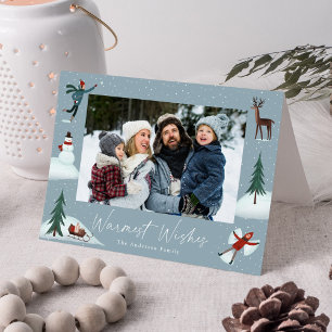 Cartes Pour Fêtes Annuelles Tremblement de neige en chute photo 2