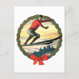 Cartes Pour Fêtes Annuelles Tremplin de ski de Noël
