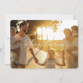 Cartes Pour Fêtes Annuelles Trendy Script Joyeux Noël Simple Une Photo