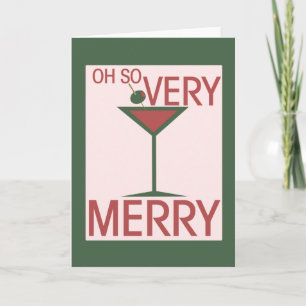Cartes Pour Fêtes Annuelles Très joyeux Martini Noël