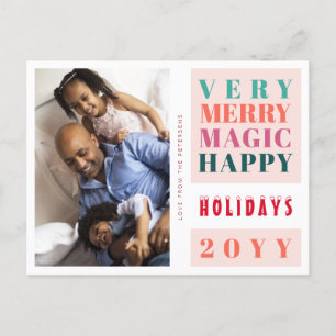 Cartes Pour Fêtes Annuelles Très Joyeux Noël vacances grande typographie
