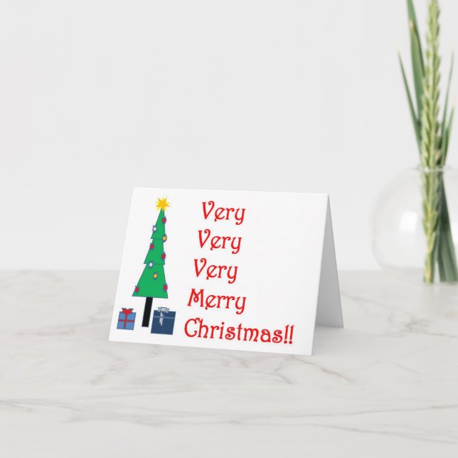 Cartes Pour Fêtes Annuelles Très Joyeux Noël, vide à l'intérieur (Devant)
