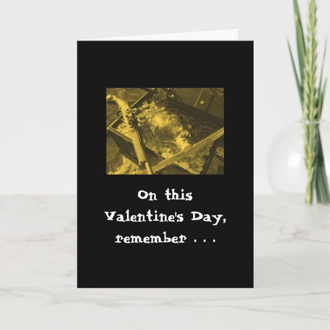Cartes Pour Fêtes Annuelles Trésor de pirate la Saint-Valentin (Devant)