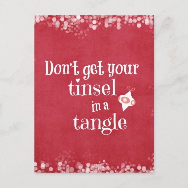 Cartes Pour Fêtes Annuelles Tresse dans une citation de Noël d'embrouillement (Devant)