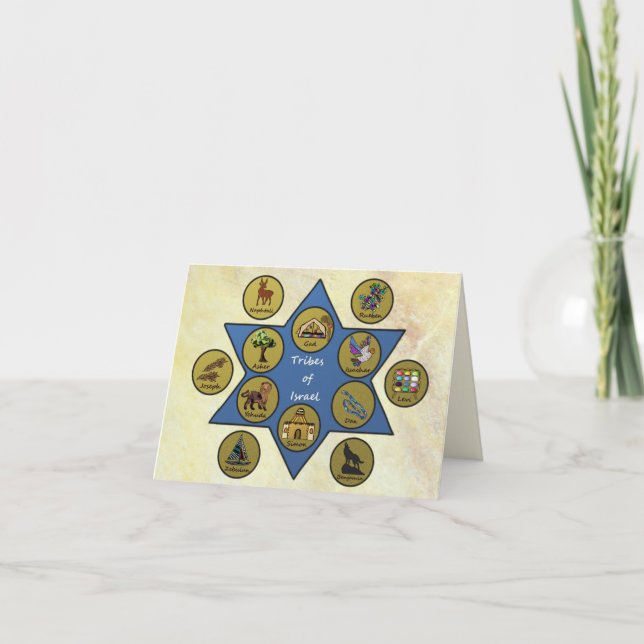 Cartes Pour Fêtes Annuelles Tribus d'Israël année douce (Devant)