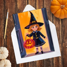 Cartes Pour Fêtes Annuelles Trick or Treat Halloween Aquarelle