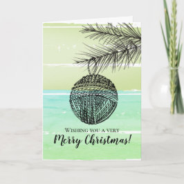Cartes Pour Fêtes Annuelles Tricot crochet fil photo personnalisée Noël