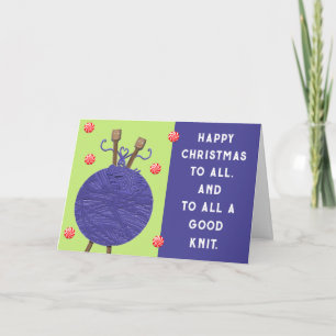 Cartes Pour Fêtes Annuelles Tricot drôle Noël