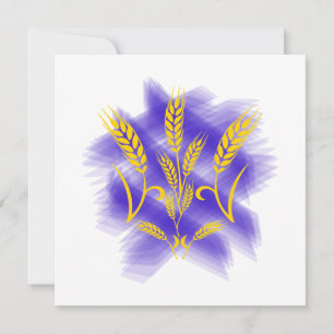 Cartes Pour Fêtes Annuelles Trident ukrainien fait d'oreille de blé