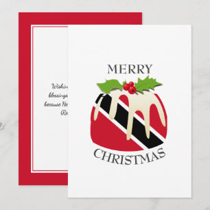 Cartes Pour Fêtes Annuelles TRINIDAD FLAG   Pudding de Noël   Festive