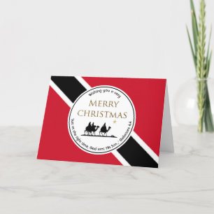 Cartes Pour Fêtes Annuelles TRINIDAD TOBAGO DRAPEAU Trois Sages Noël