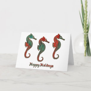 Cartes Pour Fêtes Annuelles Trio de Noël métallurgique