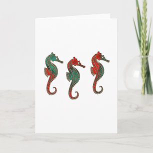 Cartes Pour Fêtes Annuelles Trio de Noël métallurgique