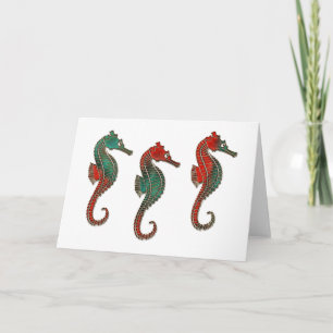 Cartes Pour Fêtes Annuelles Trio de Noël métallurgique