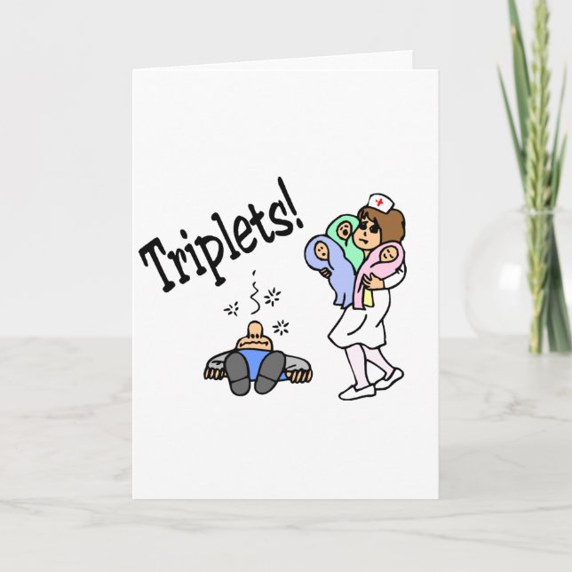 Cartes Pour Fêtes Annuelles Triplets (Unisex) (Devant)