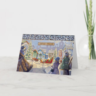 Cartes Pour Fêtes Annuelles Trish Biddle Père Noël Villiage