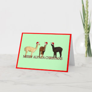 Cartes Pour Fêtes Annuelles Trois Alpacas Noël