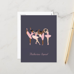 Cartes Pour Fêtes Annuelles Trois Ballerinas mignonnes