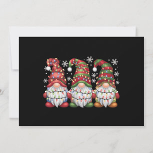 Cartes Pour Fêtes Annuelles Trois Buffles Gnomes Plaid Red Christmas