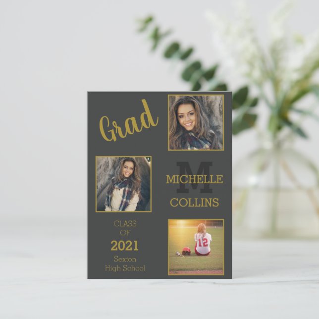 Cartes Pour Fêtes Annuelles Trois cadres Un simple diplôme (Debout devant)