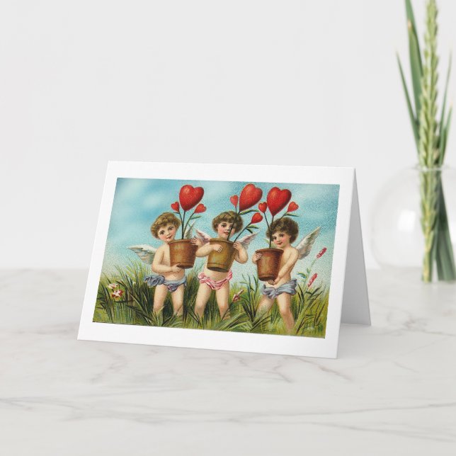 Cartes Pour Fêtes Annuelles Trois Cupidons (2) (Devant)