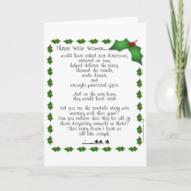 Cartes Pour Fêtes Annuelles Trois femmes sages (Devant)