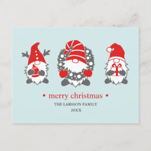 Cartes Pour Fêtes Annuelles Trois Gnomes amusants   Fêtes de Noël