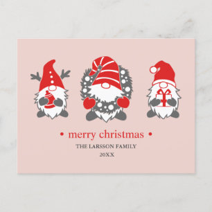 Cartes Pour Fêtes Annuelles Trois Gnomes amusants   Fêtes de Noël