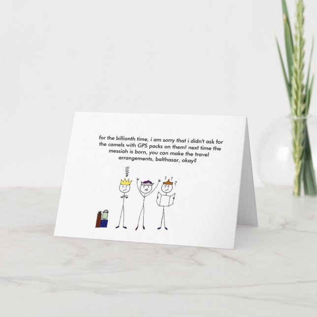 Cartes Pour Fêtes Annuelles Trois hommes sages (Devant)