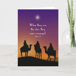 Cartes Pour Fêtes Annuelles Trois hommes sages et étoile de Bethléem Noël