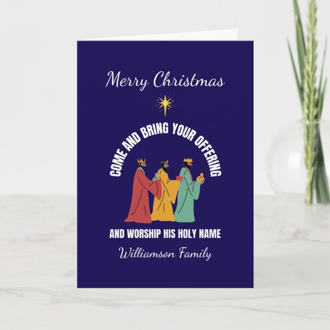 Cartes Pour Fêtes Annuelles Trois hommes sages Noël chrétien (Devant)