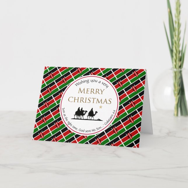 Cartes Pour Fêtes Annuelles Trois hommes sages Noël KENYA (Devant)