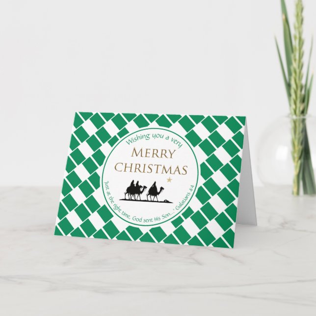 Cartes Pour Fêtes Annuelles Trois hommes sages Noël NIGERIA (Devant)