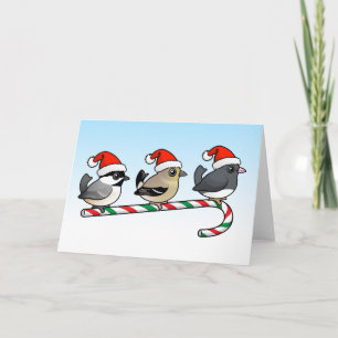 Cartes Pour Fêtes Annuelles Trois oiseaux chanteurs (US) de Noël