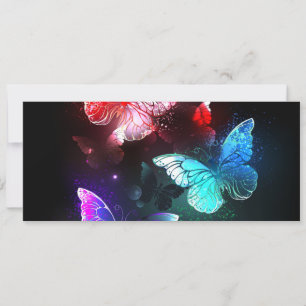 Cartes Pour Fêtes Annuelles Trois papillons brillants sur l'arrière - plan de 