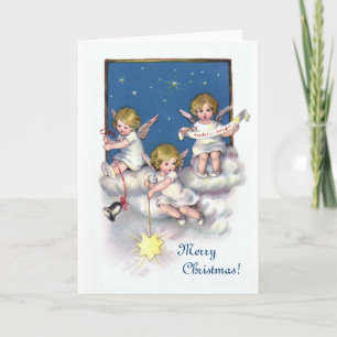 Cartes Pour Fêtes Annuelles Trois petits anges