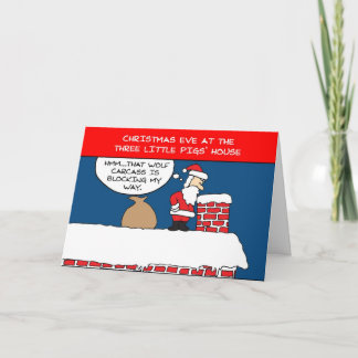 Cartes Pour Fêtes Annuelles Trois petits cochons Noël