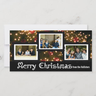 Cartes Pour Fêtes Annuelles Trois photos de Noël