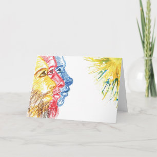 Cartes Pour Fêtes Annuelles Trois rois multiculturels Abstraits modernes